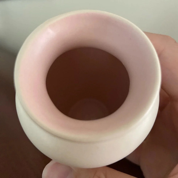 Axe Vale Pottery Floral Small Vase Made in Devon England Pink interior - Picture 3 of 6